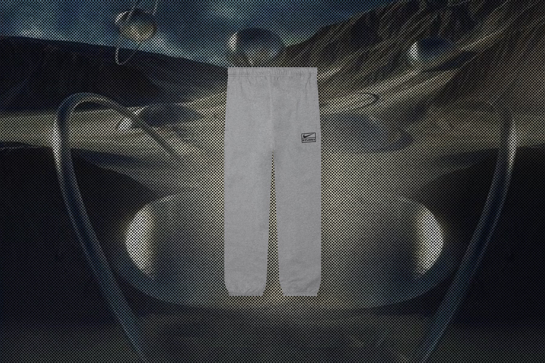 Nike x Stussy NRG Fleece Pant - Dark Grey Heather/Black - Image 6