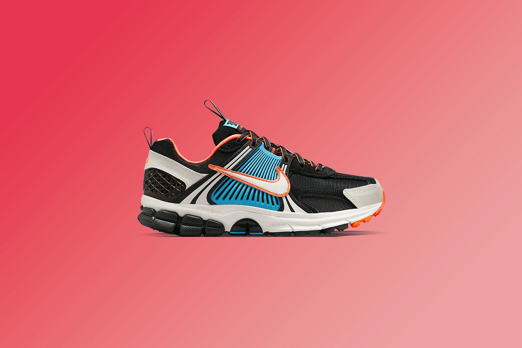 Women's Zoom Vomero 5 Premium - Black/Light Bone/Blue Gaze/Total Orange - Image 5