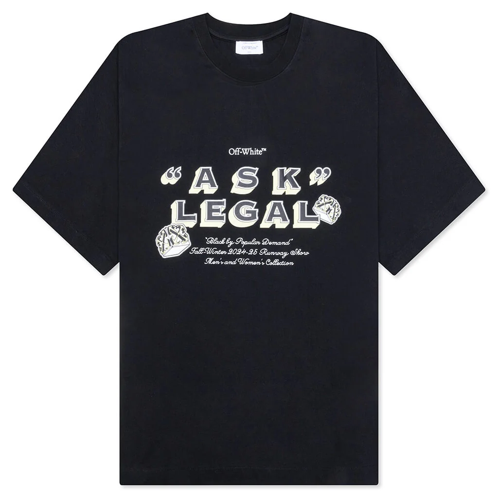 Arr Ask Legal Skate S/S Tee - Black/White