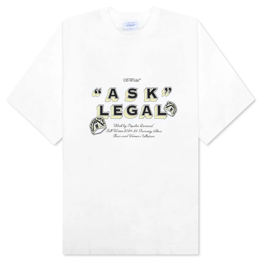 Arr Ask Legal Skate S/S Tee - White/Black