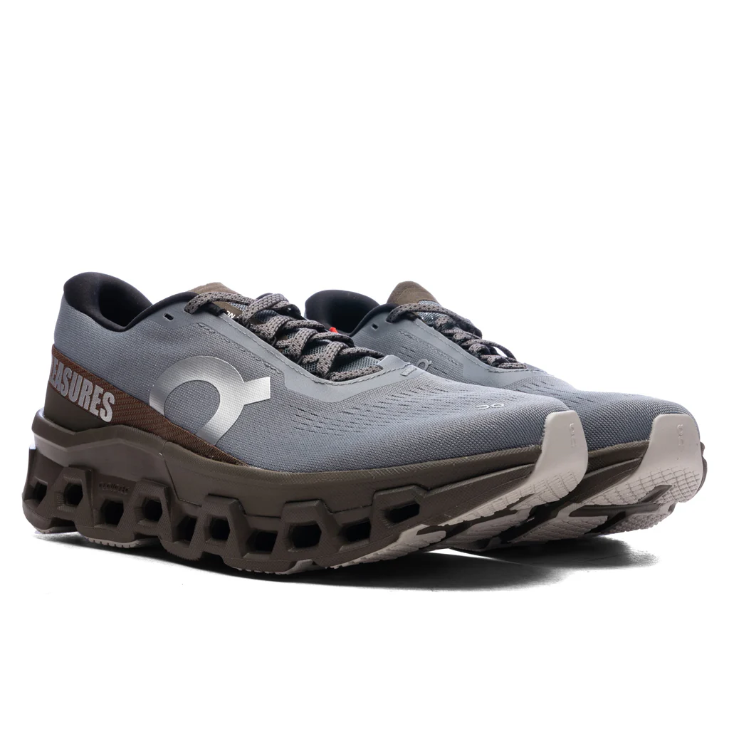 ON x Pleasures x The Loop Cloudmonster 2 - Mist/Olive - Image 2