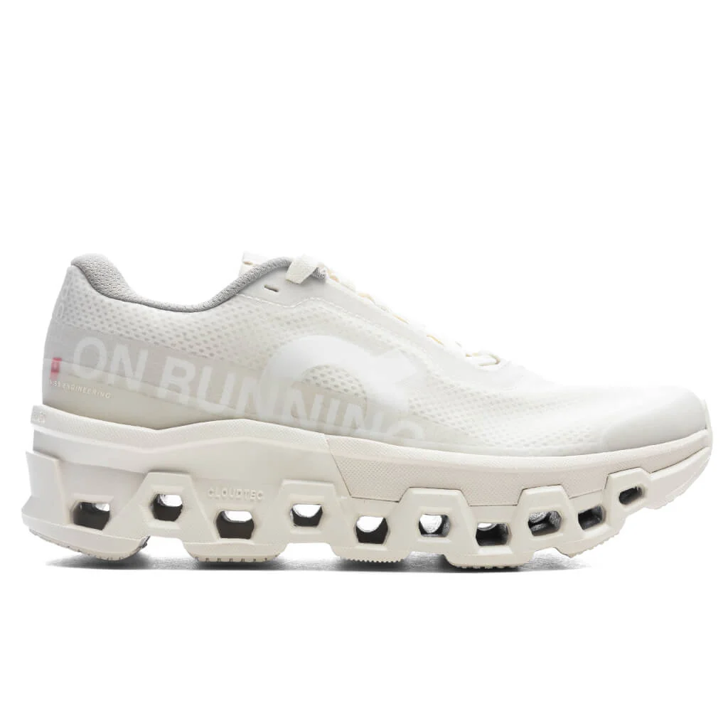 On x INVINCIBLE Women's Cloudmonster 2 'Deconstructed Perfection' - Ivory/White