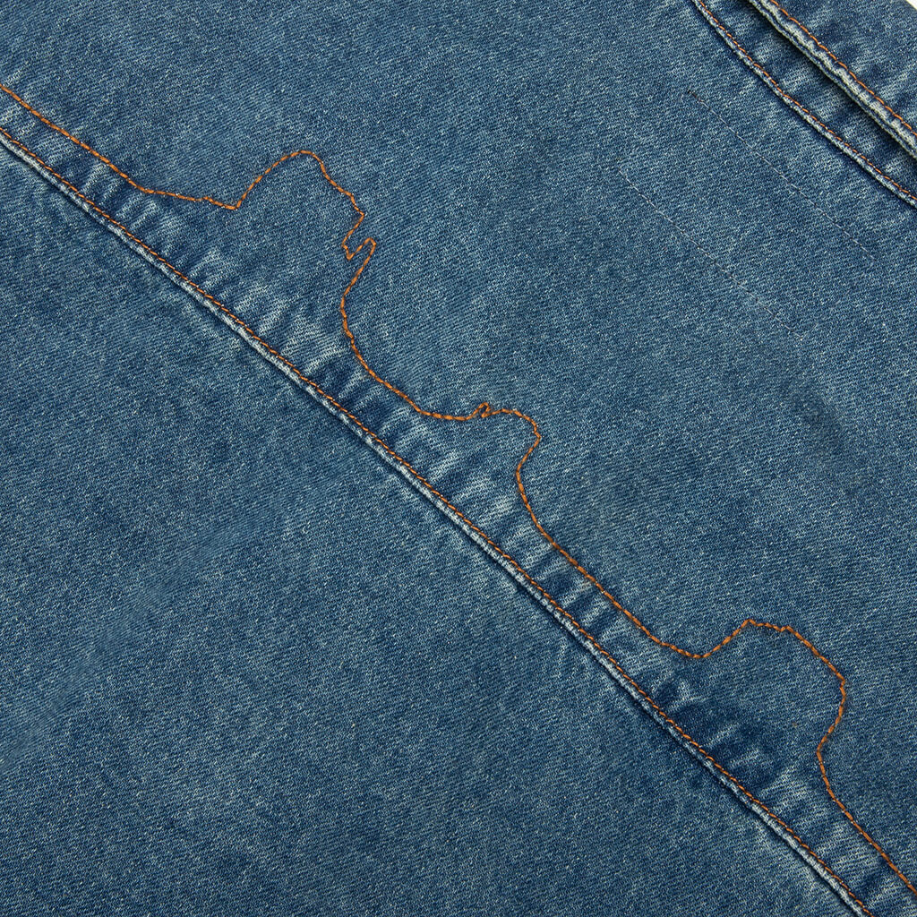 Denim Trucker Jacket - Washed Indigo - Image 5