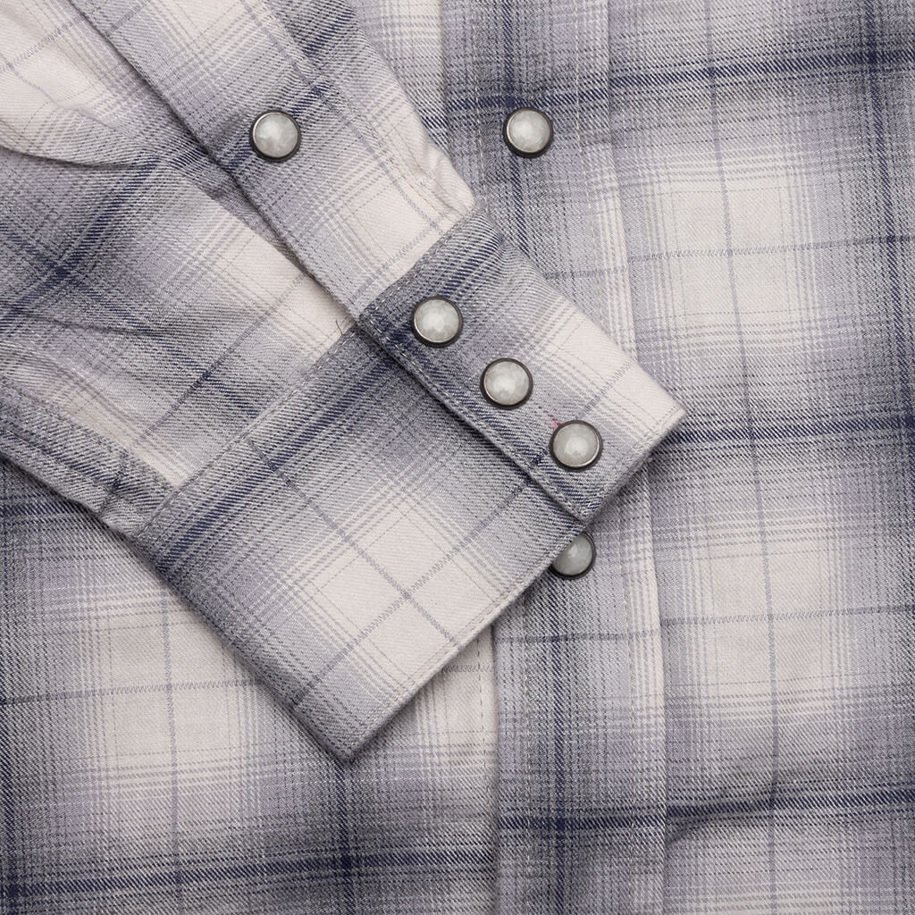 Shadow Plaid Western Shirt - Dusk - Image 5