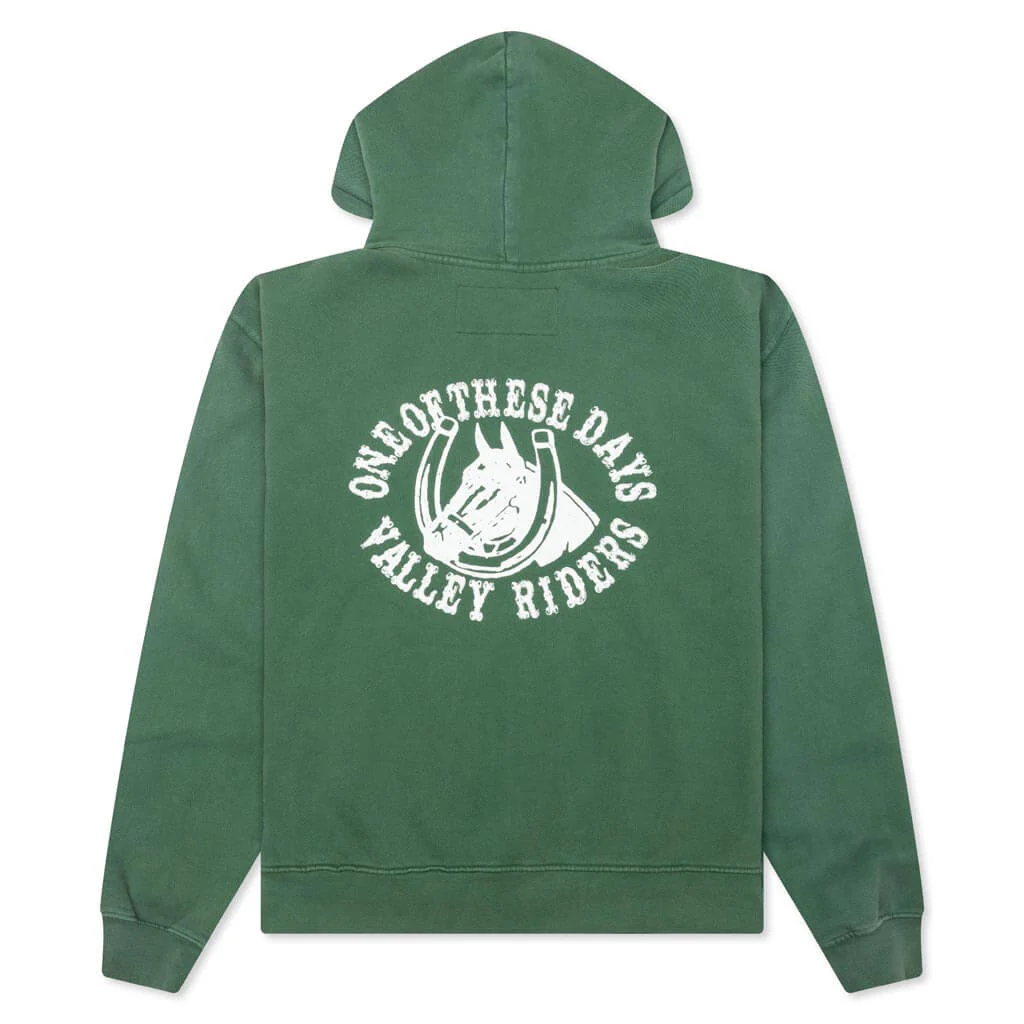 Valley Rider Hooded Sweatshirt - Washed Forest Green - Image 2