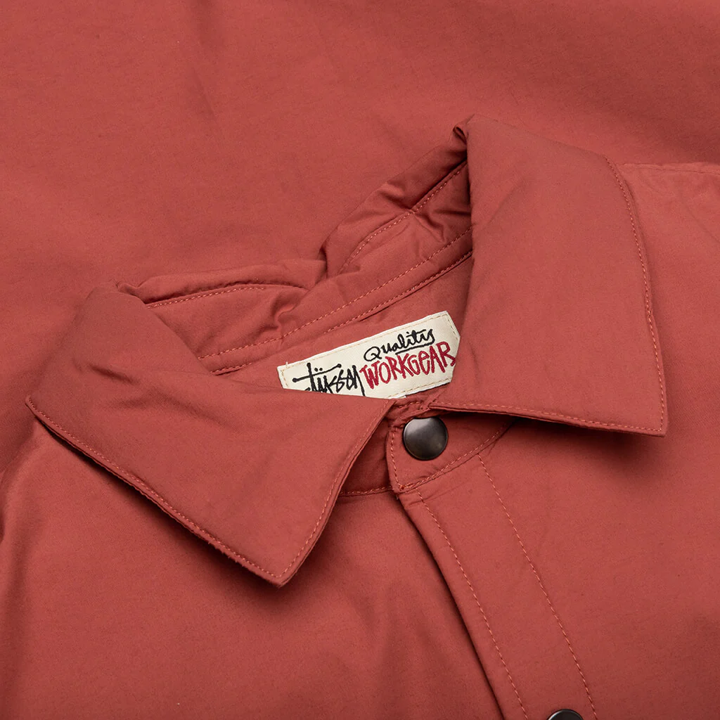 Padded Tech Over Shirt - Brick - Image 3
