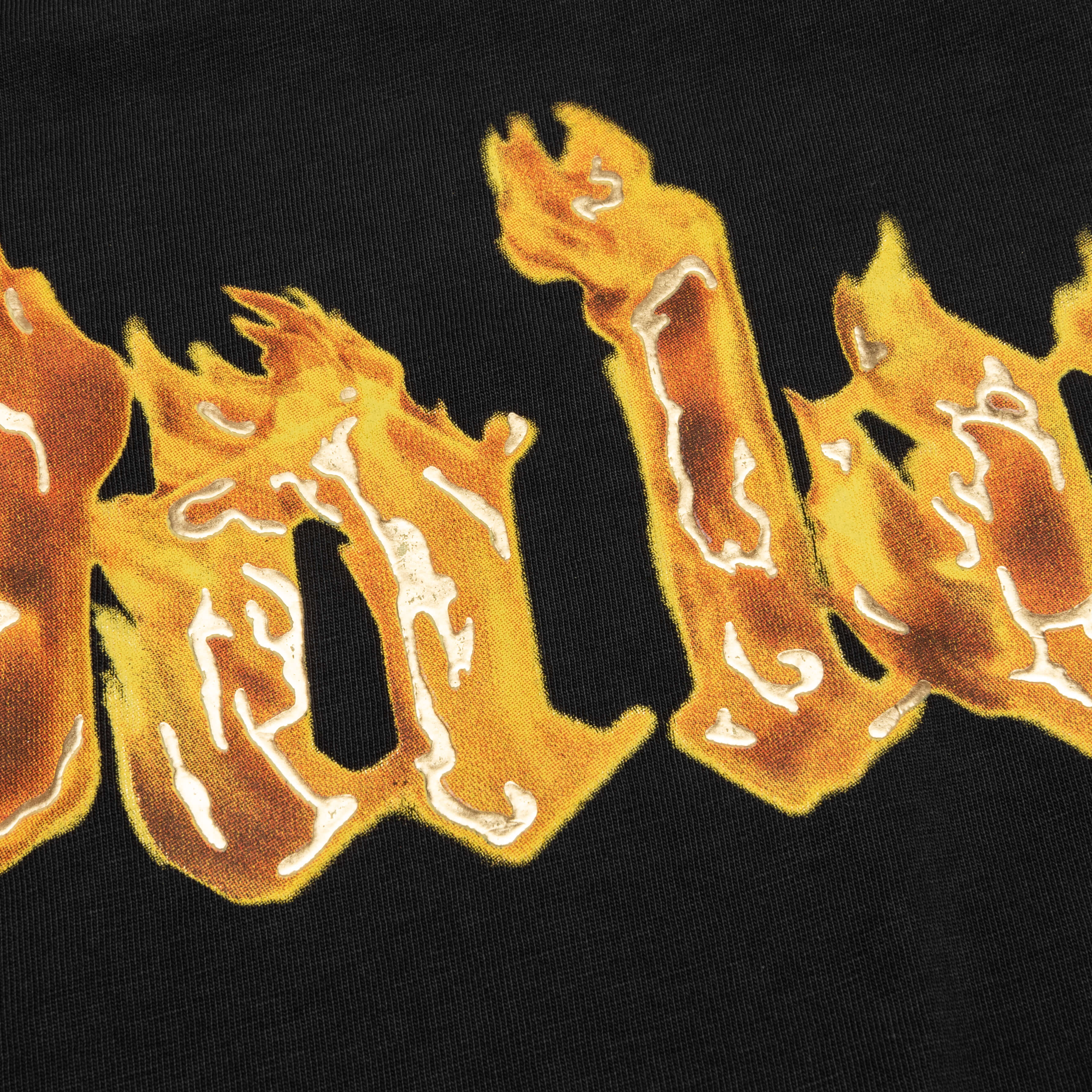 Burning Palm Over Tee - Black/Gold - Image 5