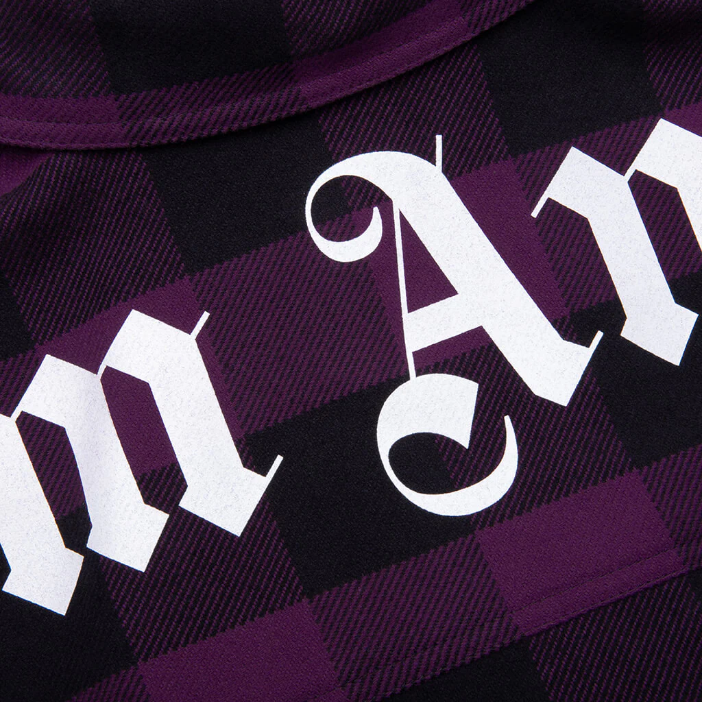 Classic Logo Overshirt - Violet/White - Image 5