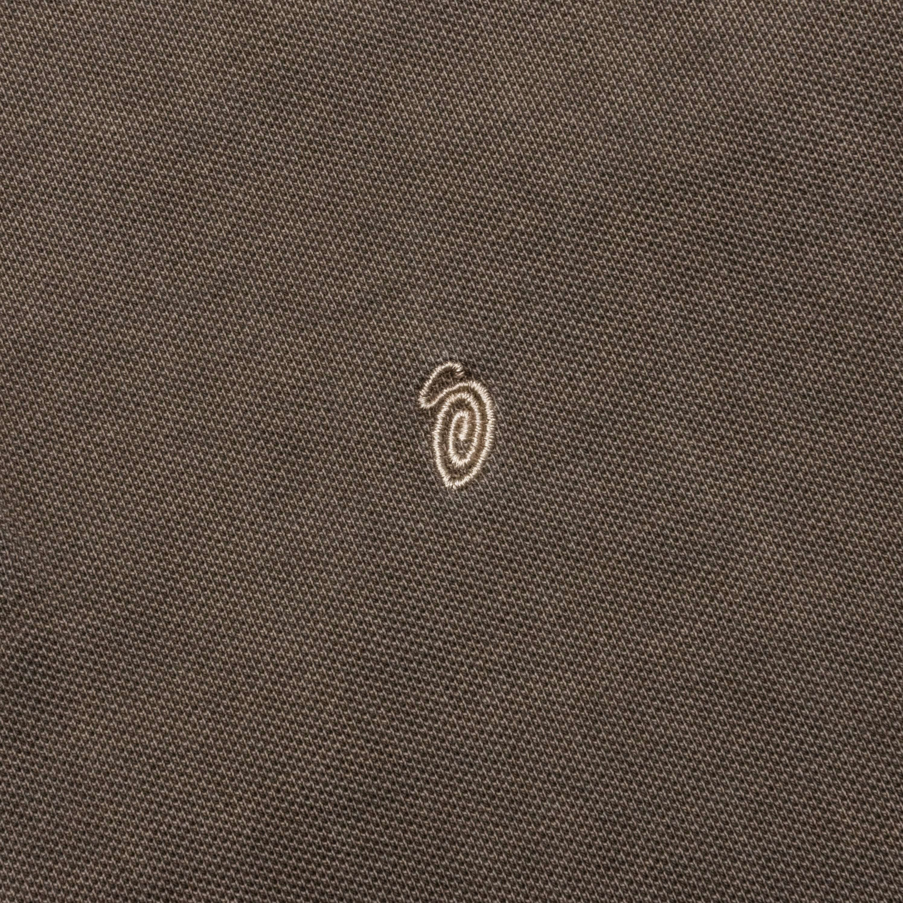 Pigment Dyed Pique Polo - Taupe - Image 4