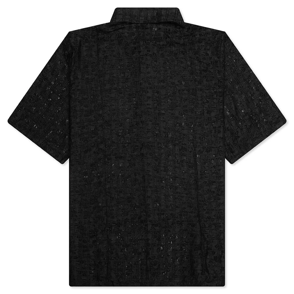 Lacy Button Down - Black - Image 2