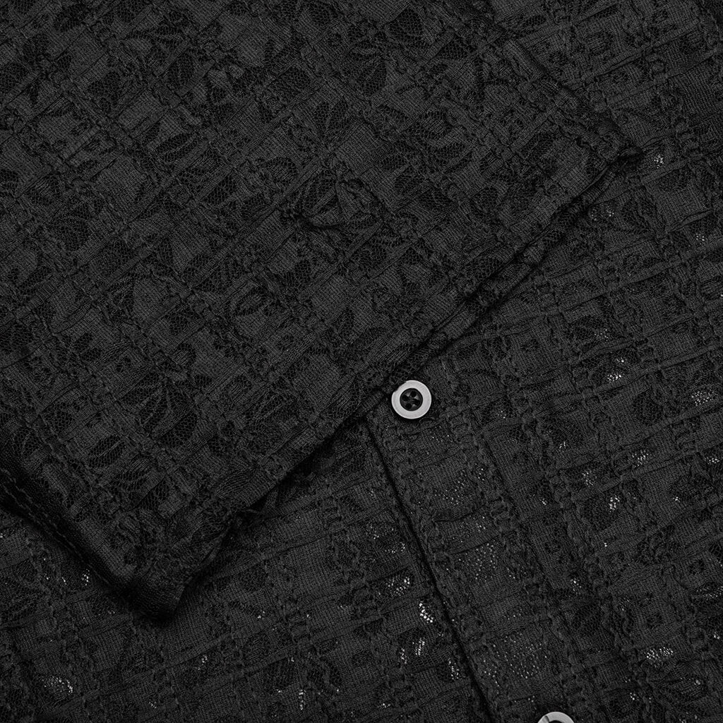 Lacy Button Down - Black - Image 4