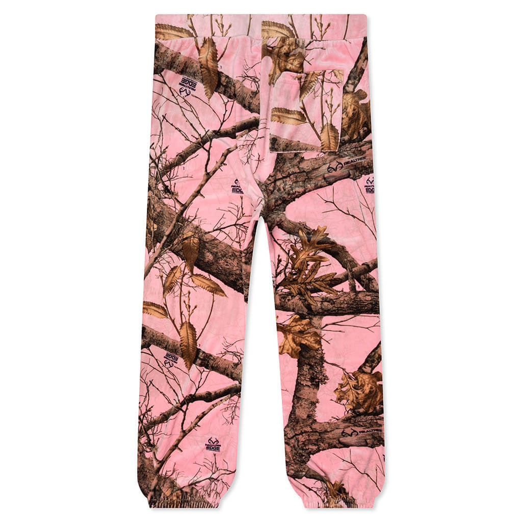 Pleasures x Juicy Couture Realtree Velour Track Pants - Pink Edge - Image 2