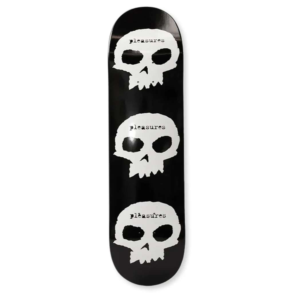 Pleasures x Zero Skulls Skate Deck - Black