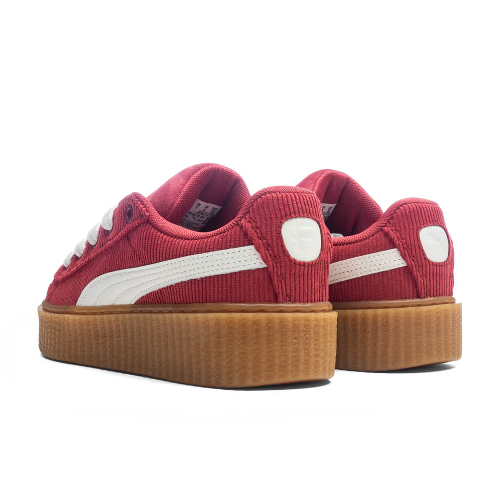 Puma x Fenty Creeper Phatty Corduroy (GS) - Club Red/Warm White/Gum - Image 3