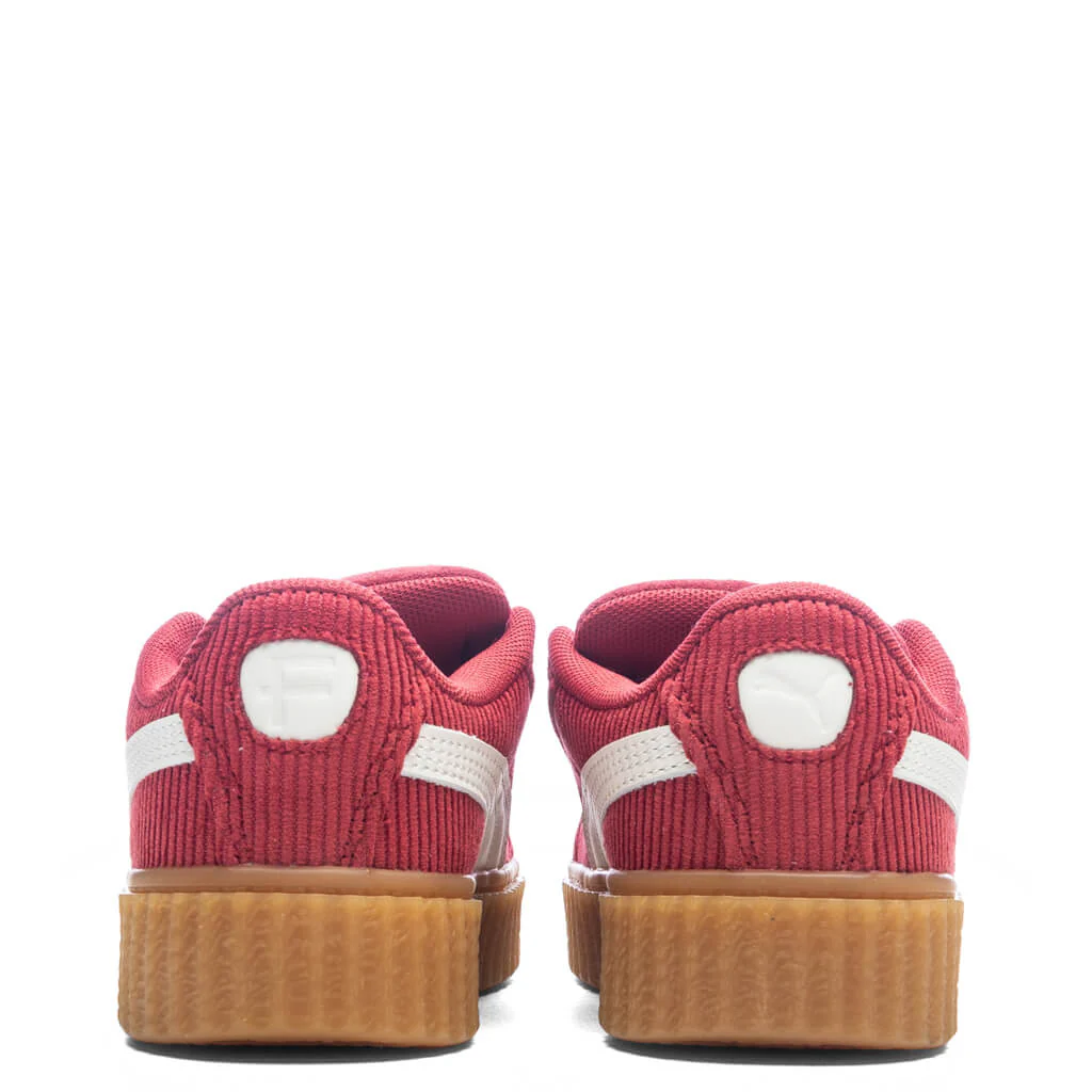 Puma x Fenty Creeper Phatty Corduroy (PS) - Club Red/Warm White/Gum - Image 4