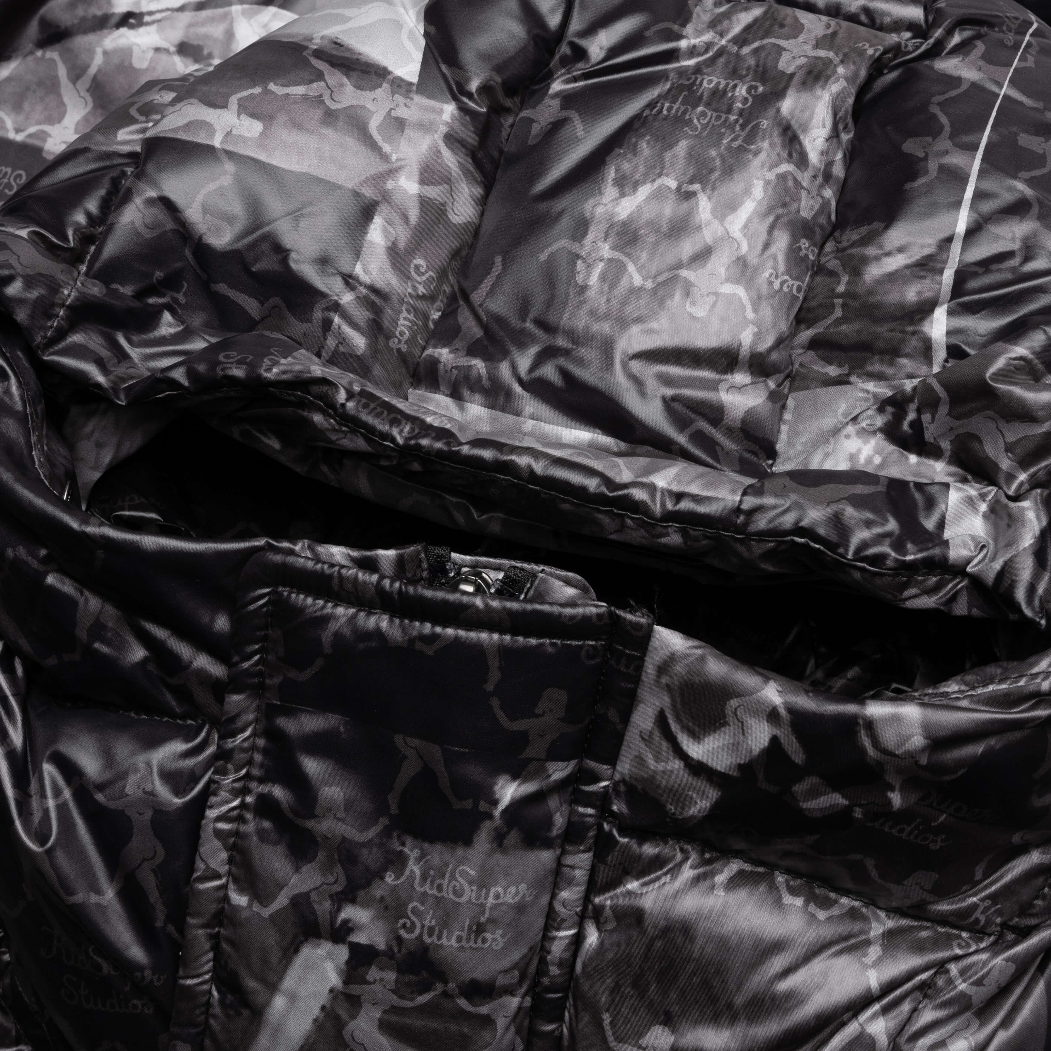 Puma x KidSuper MMQ AOP Puffer Jacket - Black - Image 3