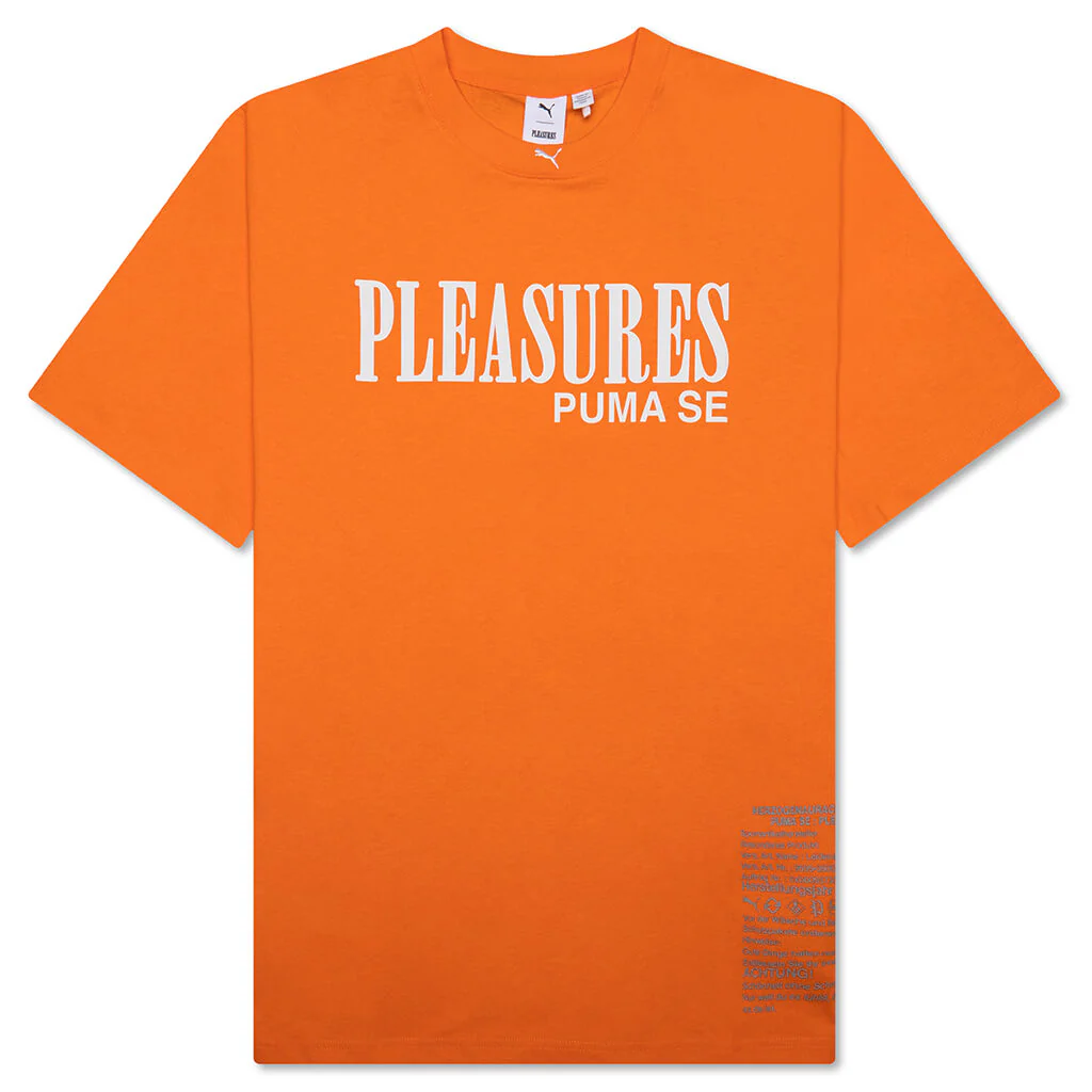 Puma x Pleasures Typo Tee - Orange