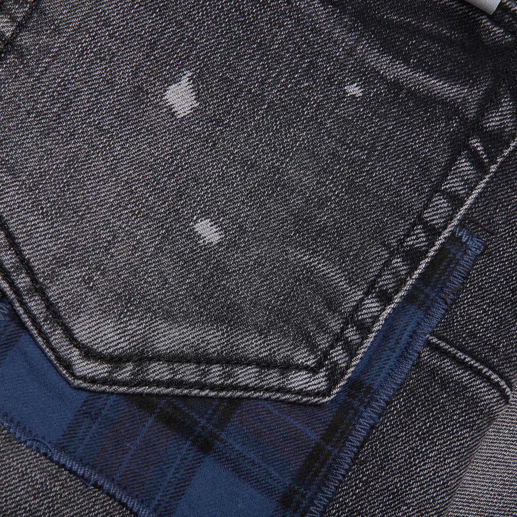 Skinny Plaid Patch - Black - Image 3