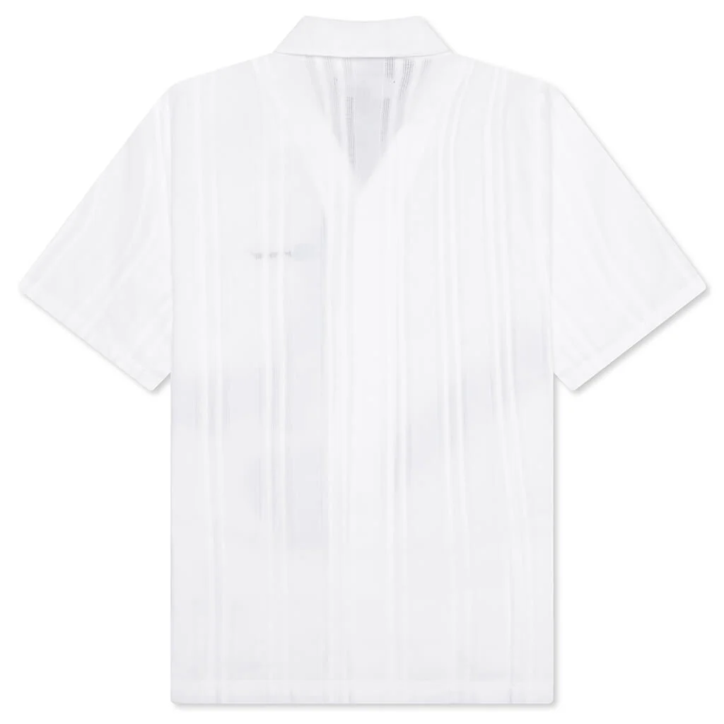 Embroidered Bowling Shirt - Antique White - Image 2