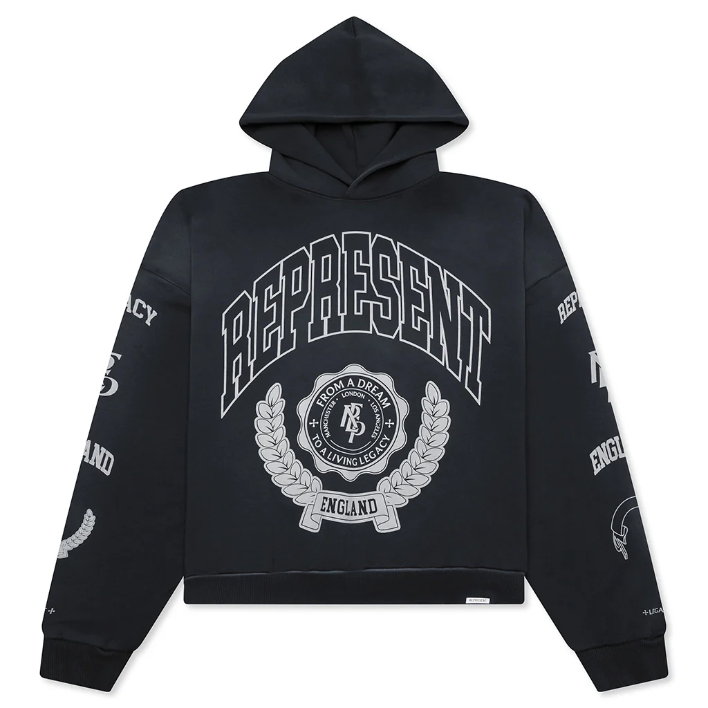 Legacy Crest Hoodie - Stained Black