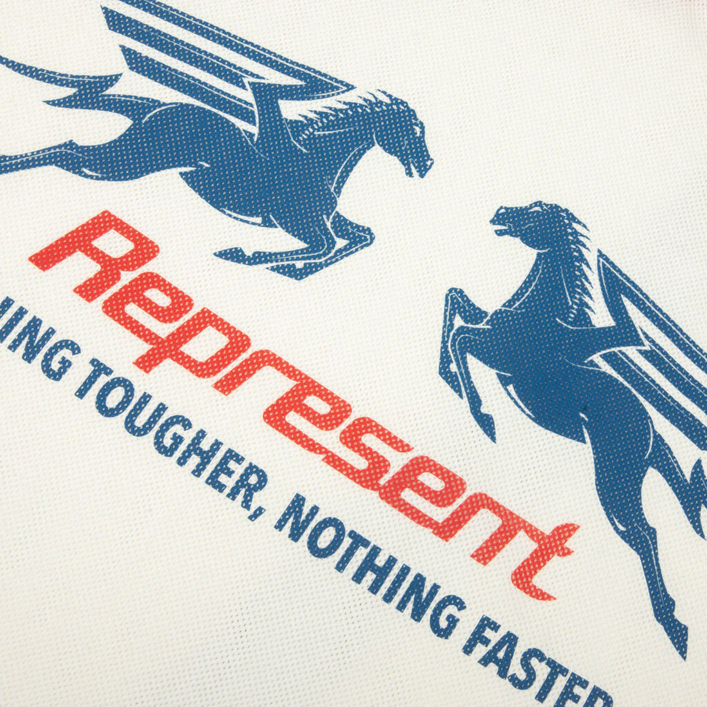 Mesh Pegasus Long Sleeve T-Shirt - Flat White - Image 3