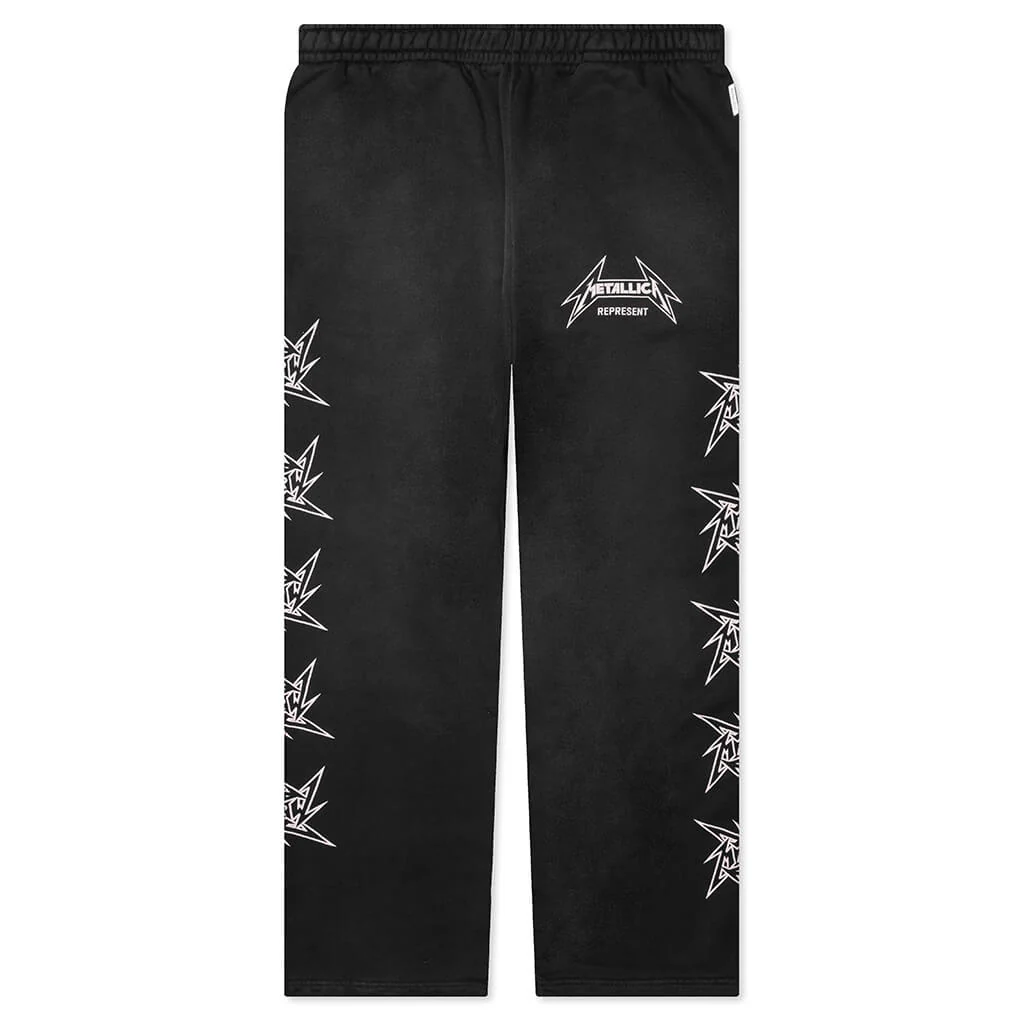 Metallica 40 Year Anniversary Sweat Pants - Stained Black
