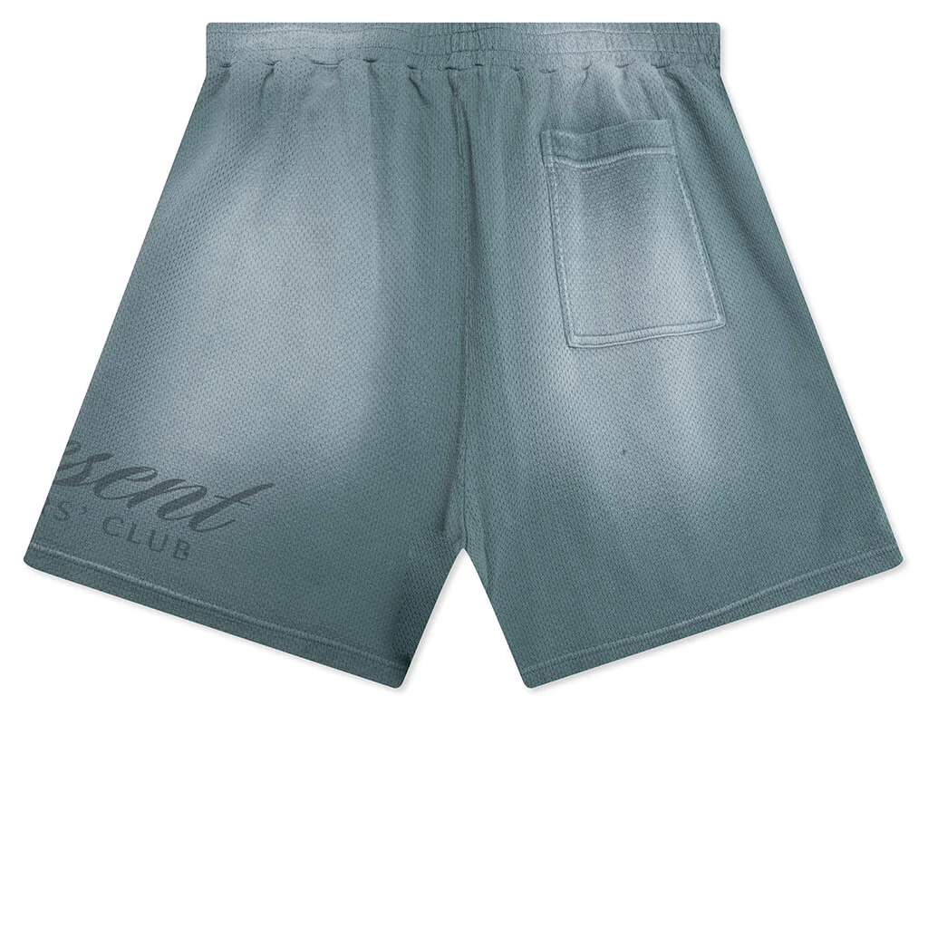 Owner Club Script Mesh Shorts - Vintage Green - Image 2