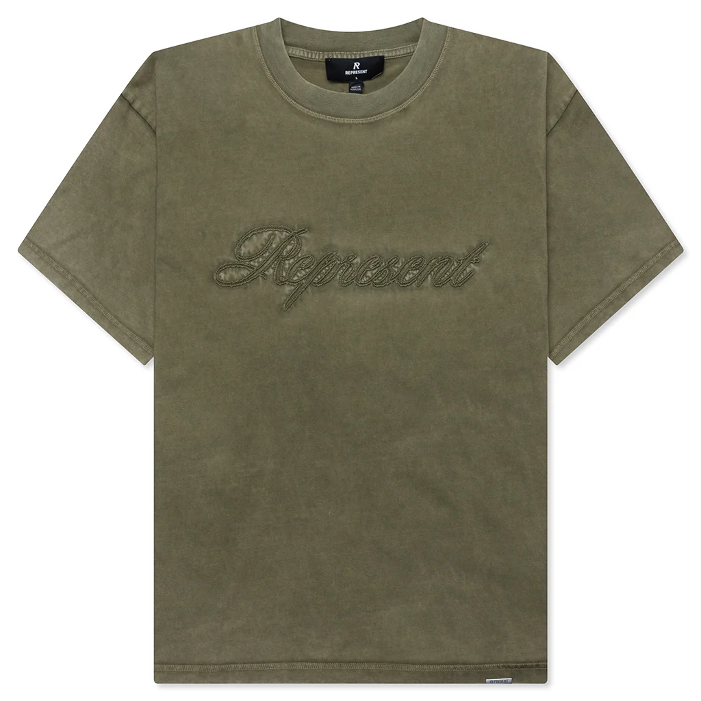 Rep Reverse Applique T-Shirt - Dark Olive