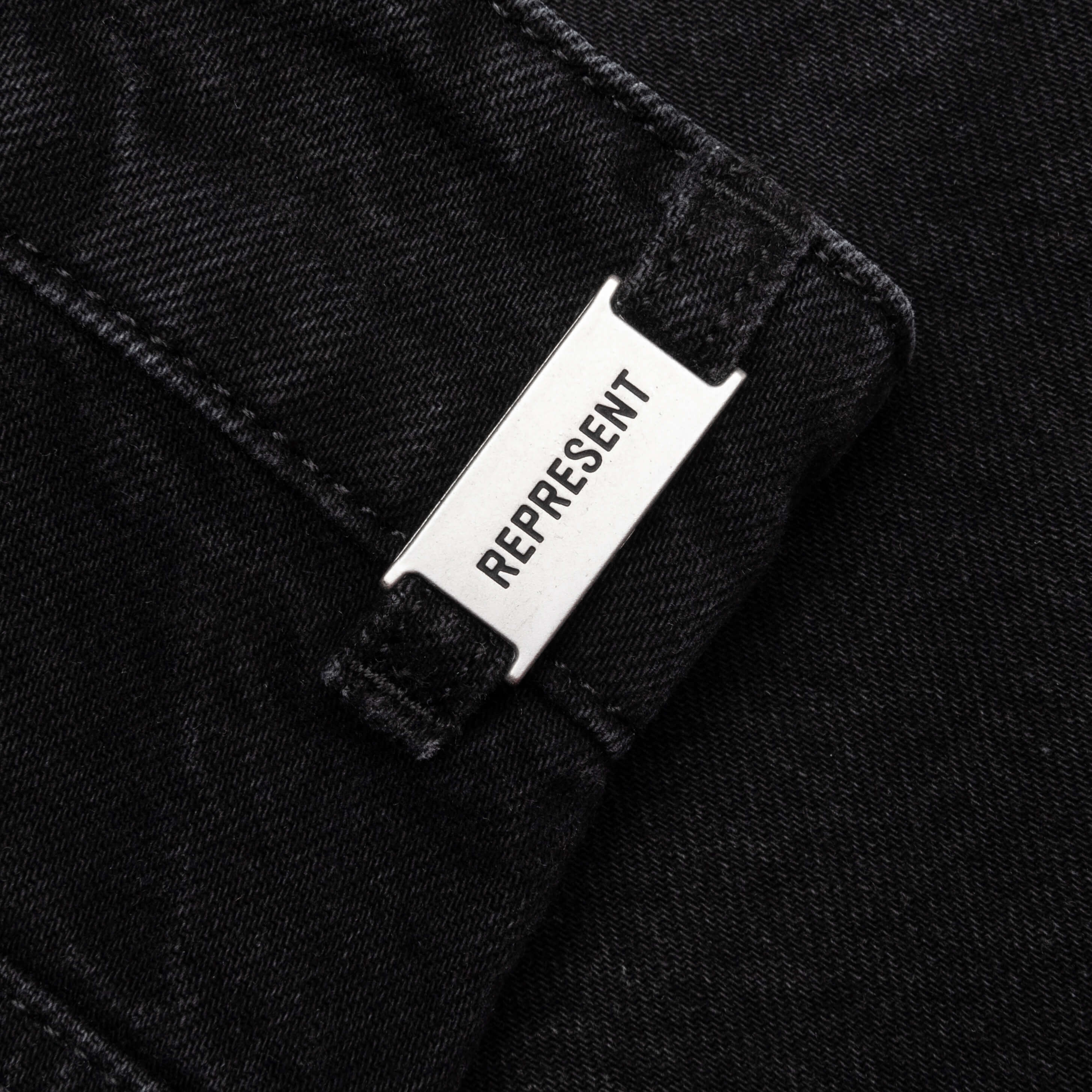 Tailored Denim Shorts - Black - Image 4