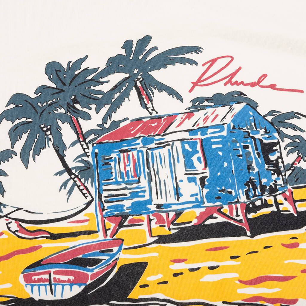Rhude Beach-Side Tee - Vintage White - Image 3