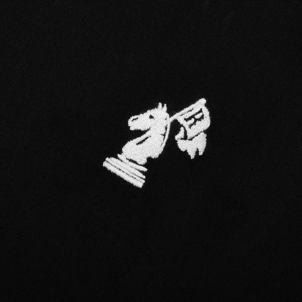 Camp Collar Logo Shirt - Black/White - Image 4