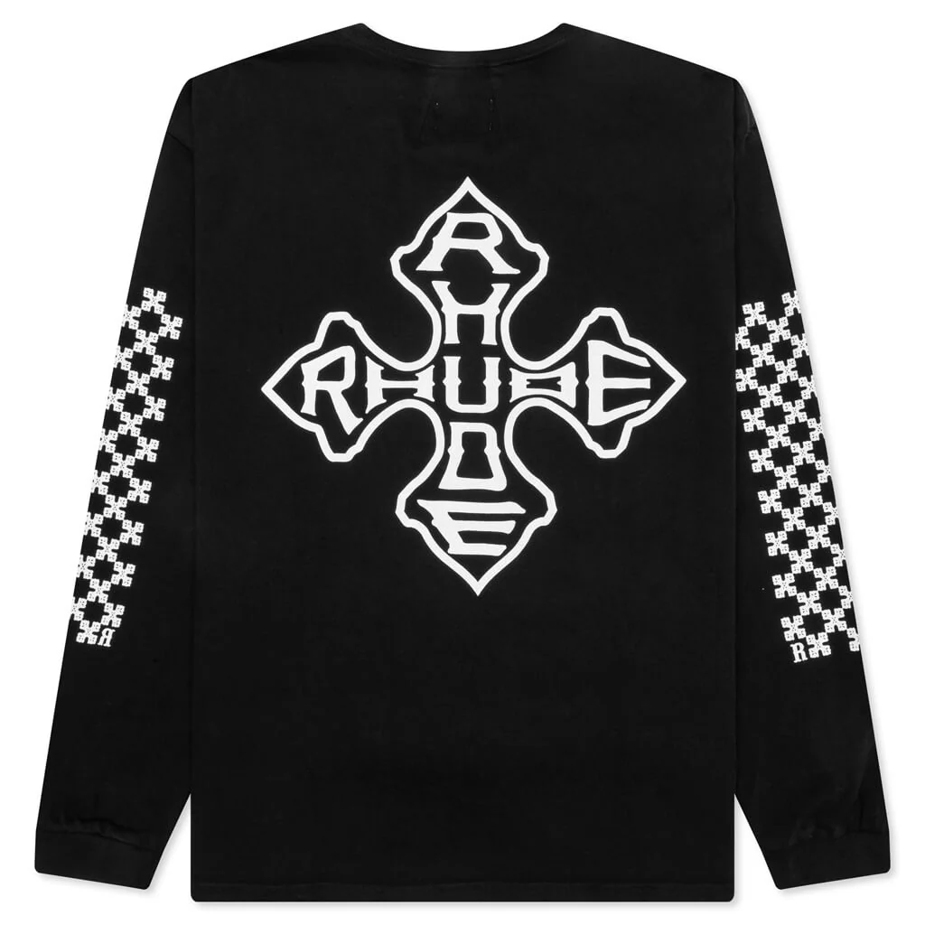 Cross L/S Tee - Vtg Black - Image 2