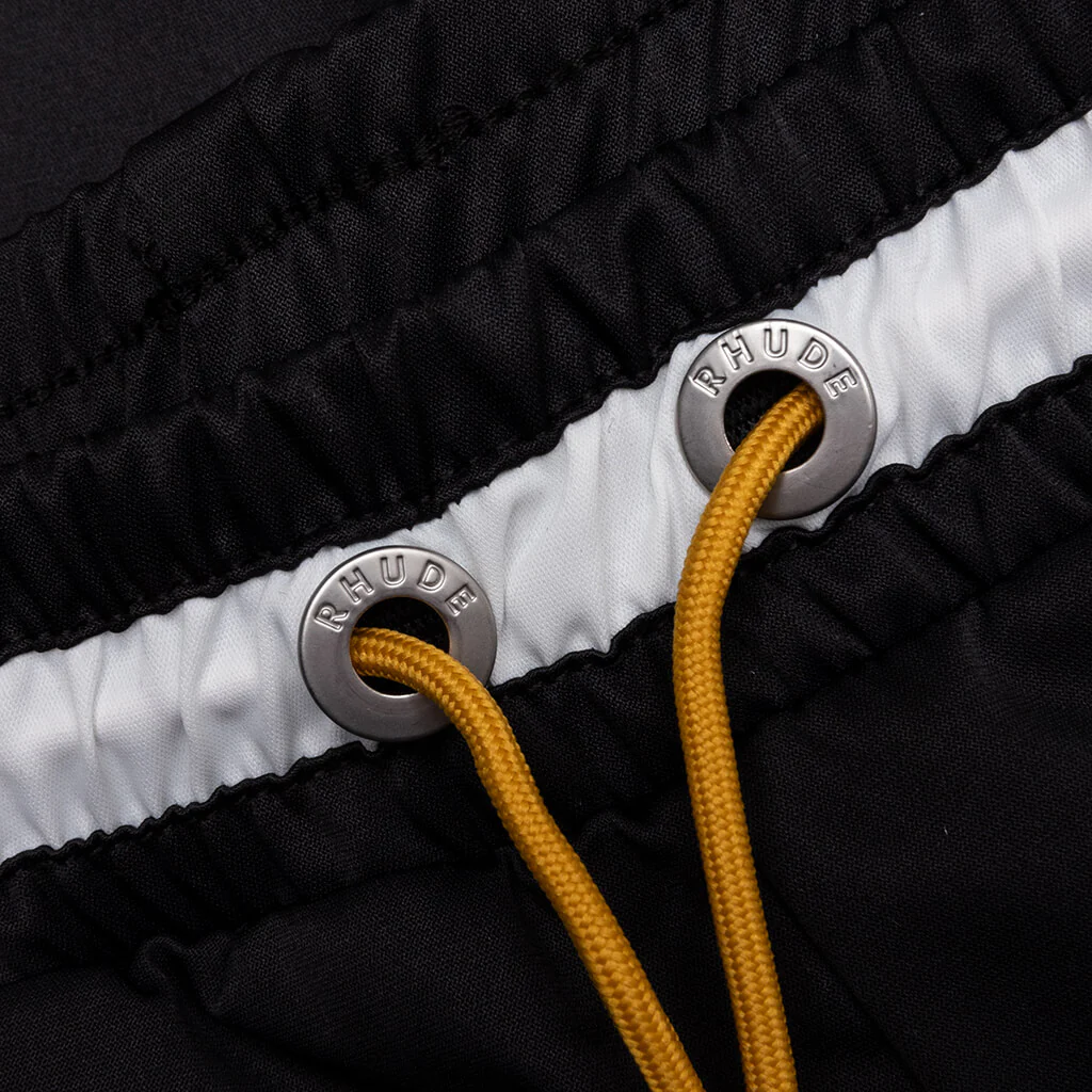 Rhude Logo Basketball Swim Shorts - Black/White - Image 3