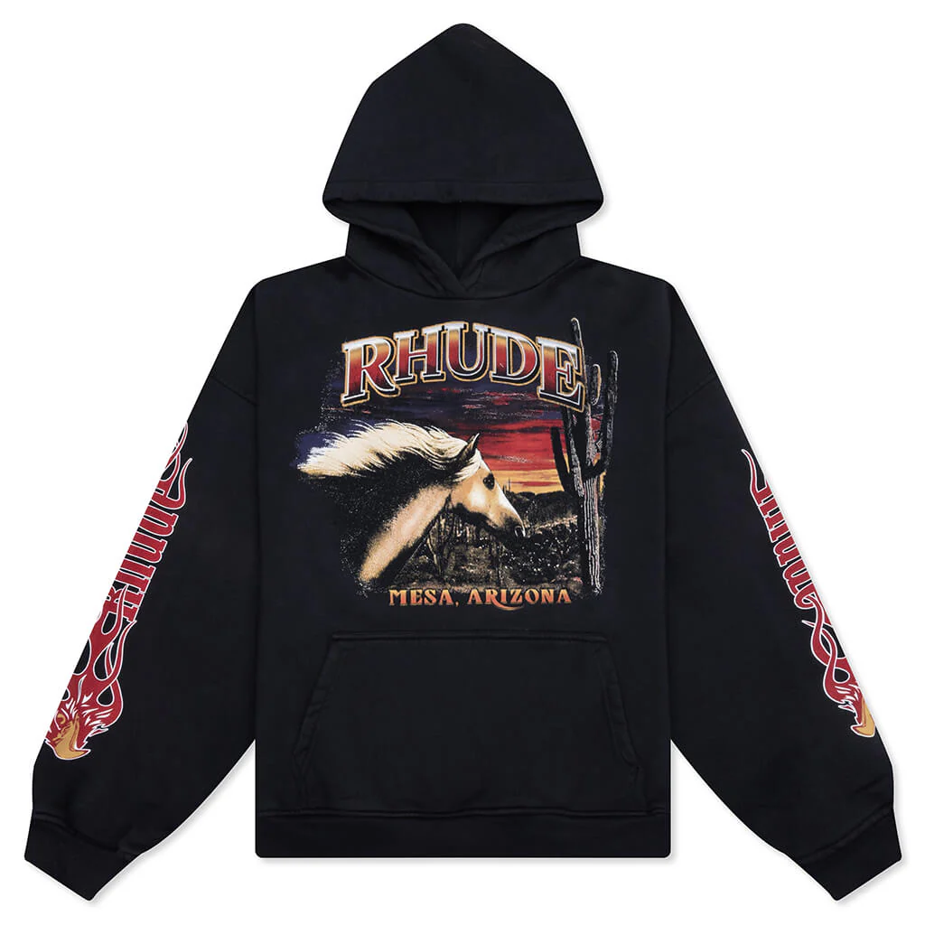 Mesa Stallion Hoodie - Vintage Black/Red/Yellow