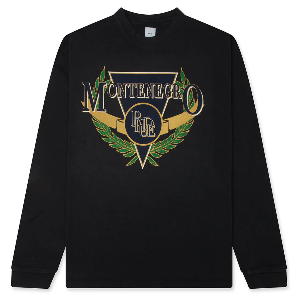 Montenegro Regatta L/S Tee - Vintage Black/Navy/Green