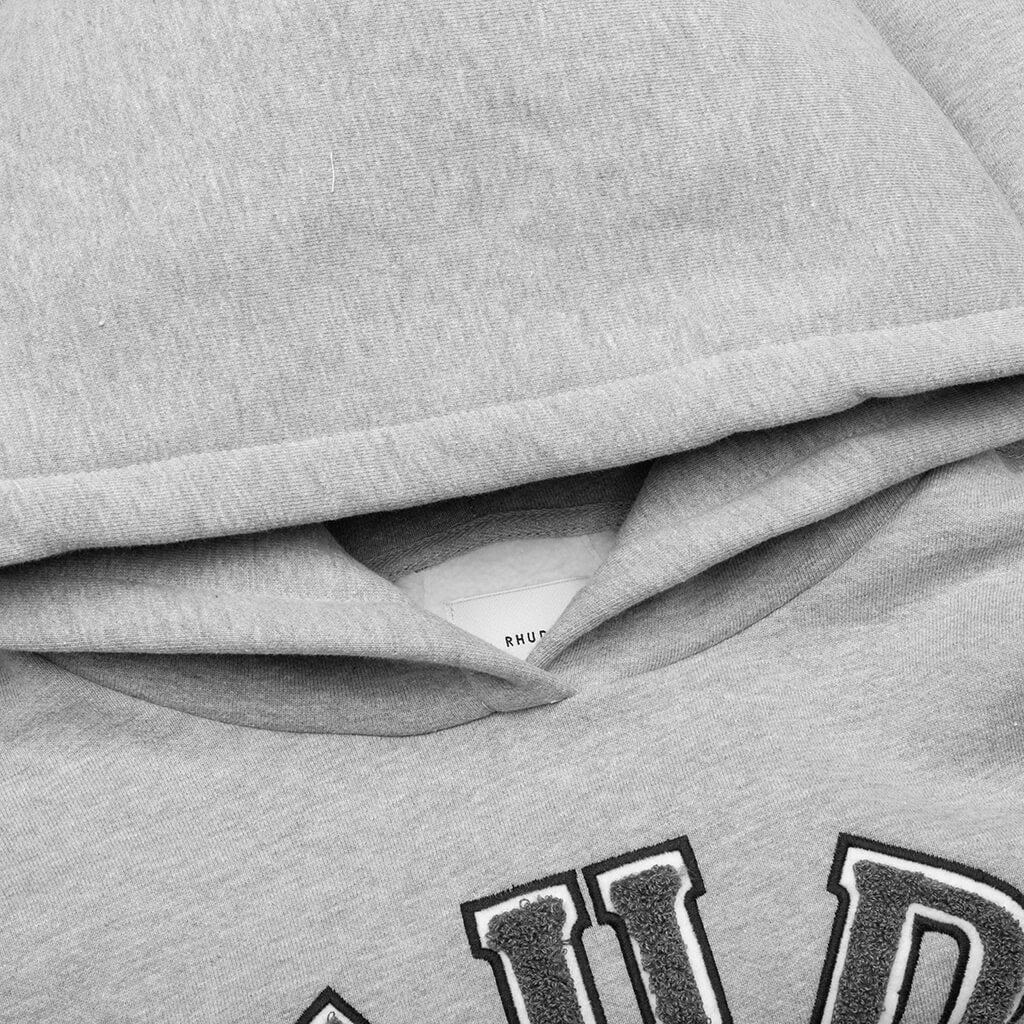 Rhude French Riviera Patch Hoodie - Heather Gray - Image 5
