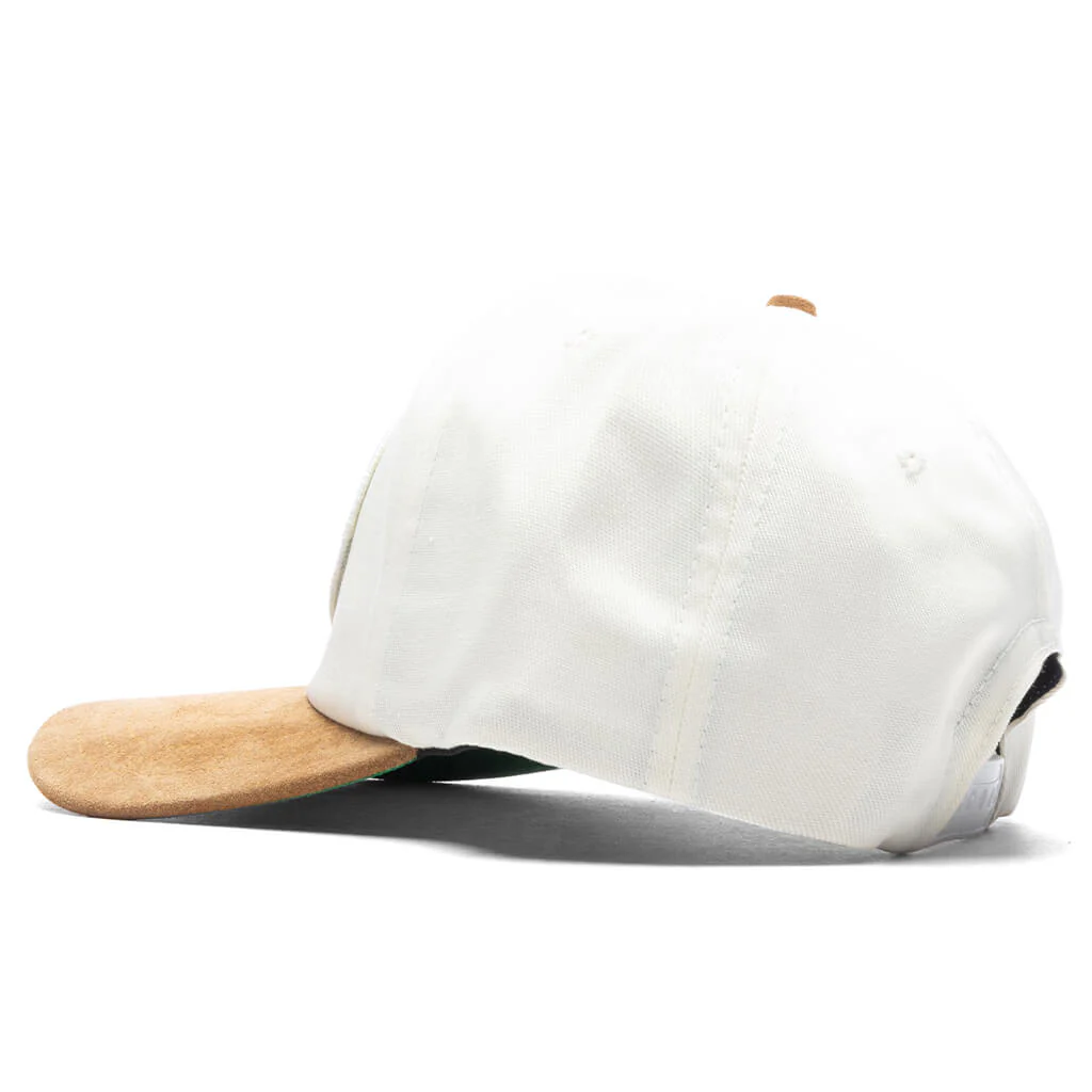 Suede Crest 6 Panel Cap - Creme/Tan - Image 4