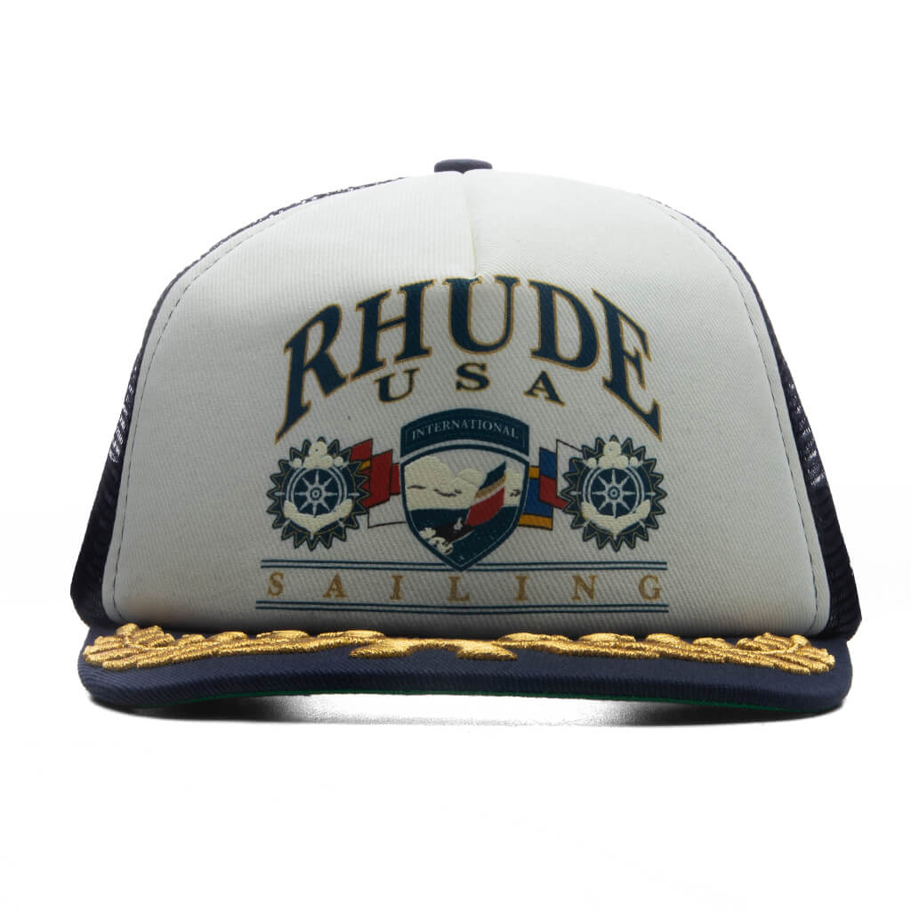 USA Sailing Icon Trucker Hat - Navy/White