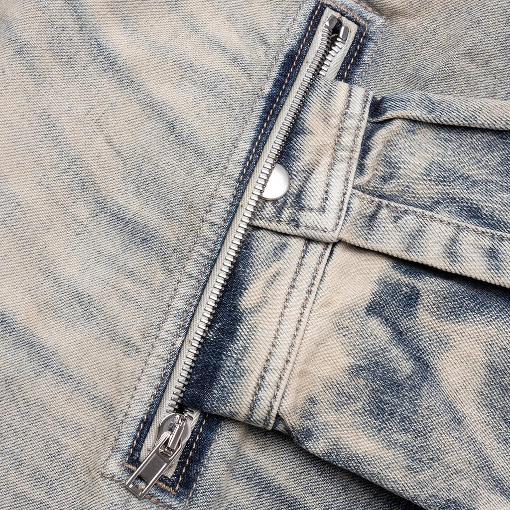 Concealed Zipfront Denim Jacket - Mineral Pearl - Image 4