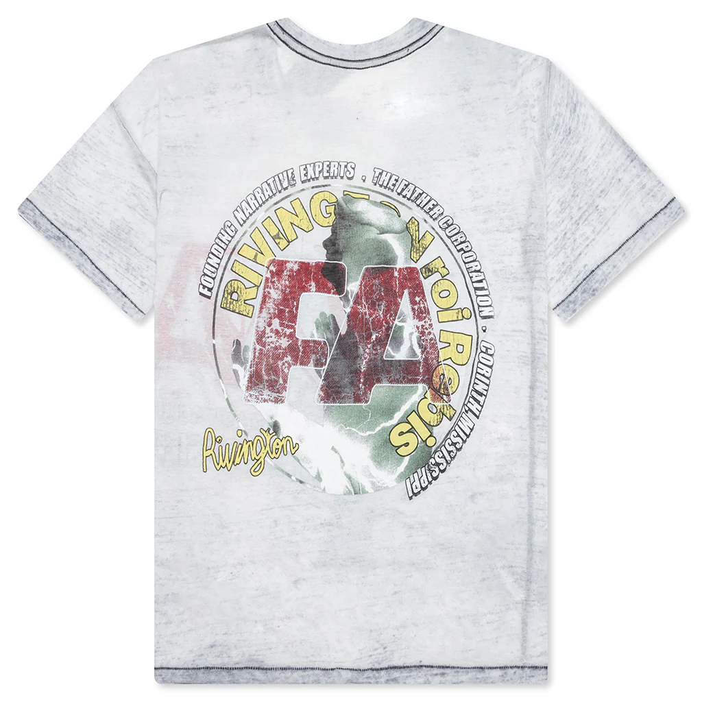 Founding Narrative Tee - Blue Burnout - Image 2