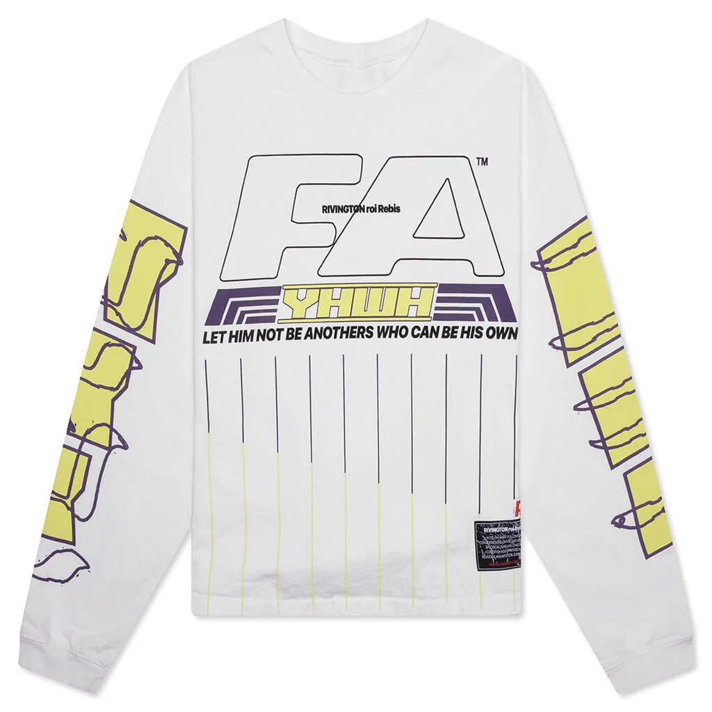 His Own Racing L/S Tee - Optic White