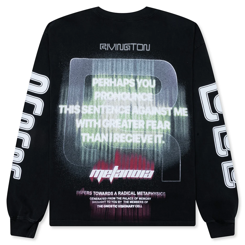 Sentence Garden L/S Tee - Jet Black - Image 2