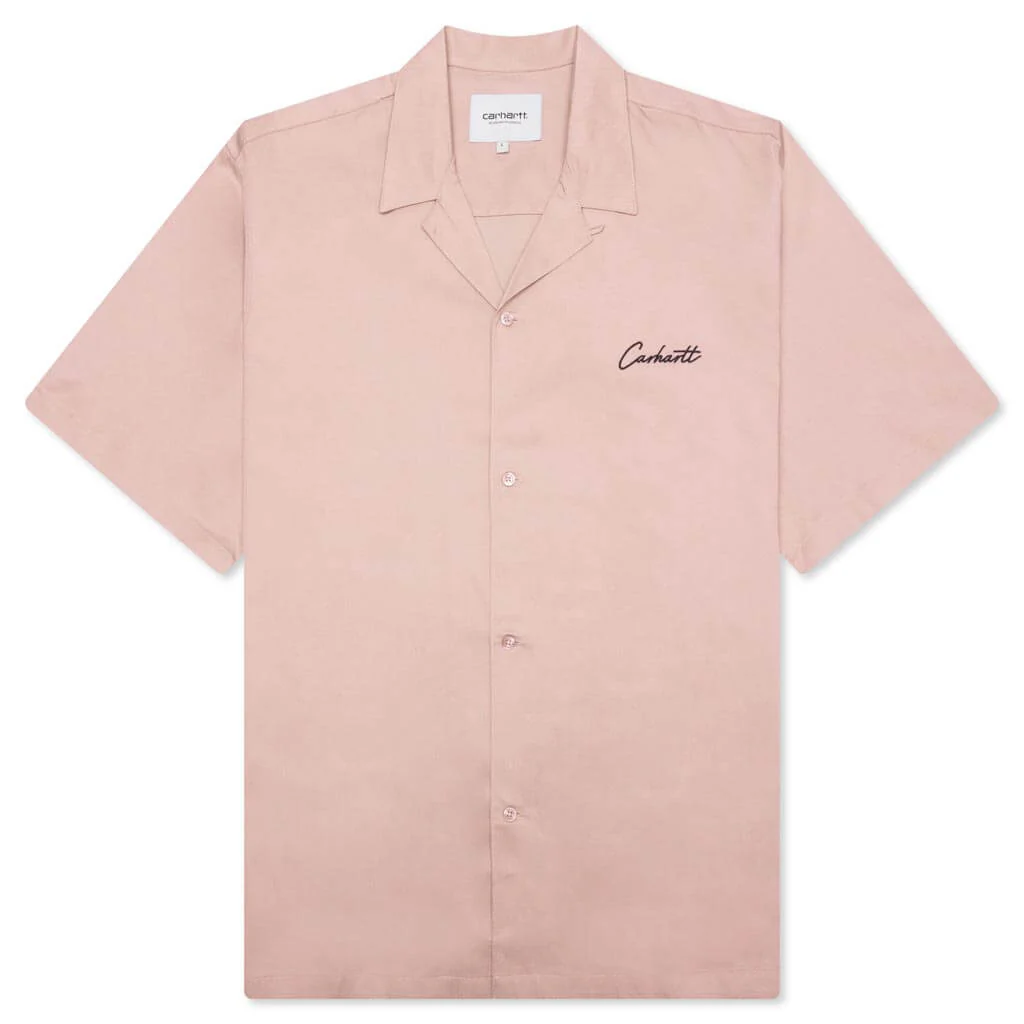 S/S Delray Shirt - Glassy Pink/Black