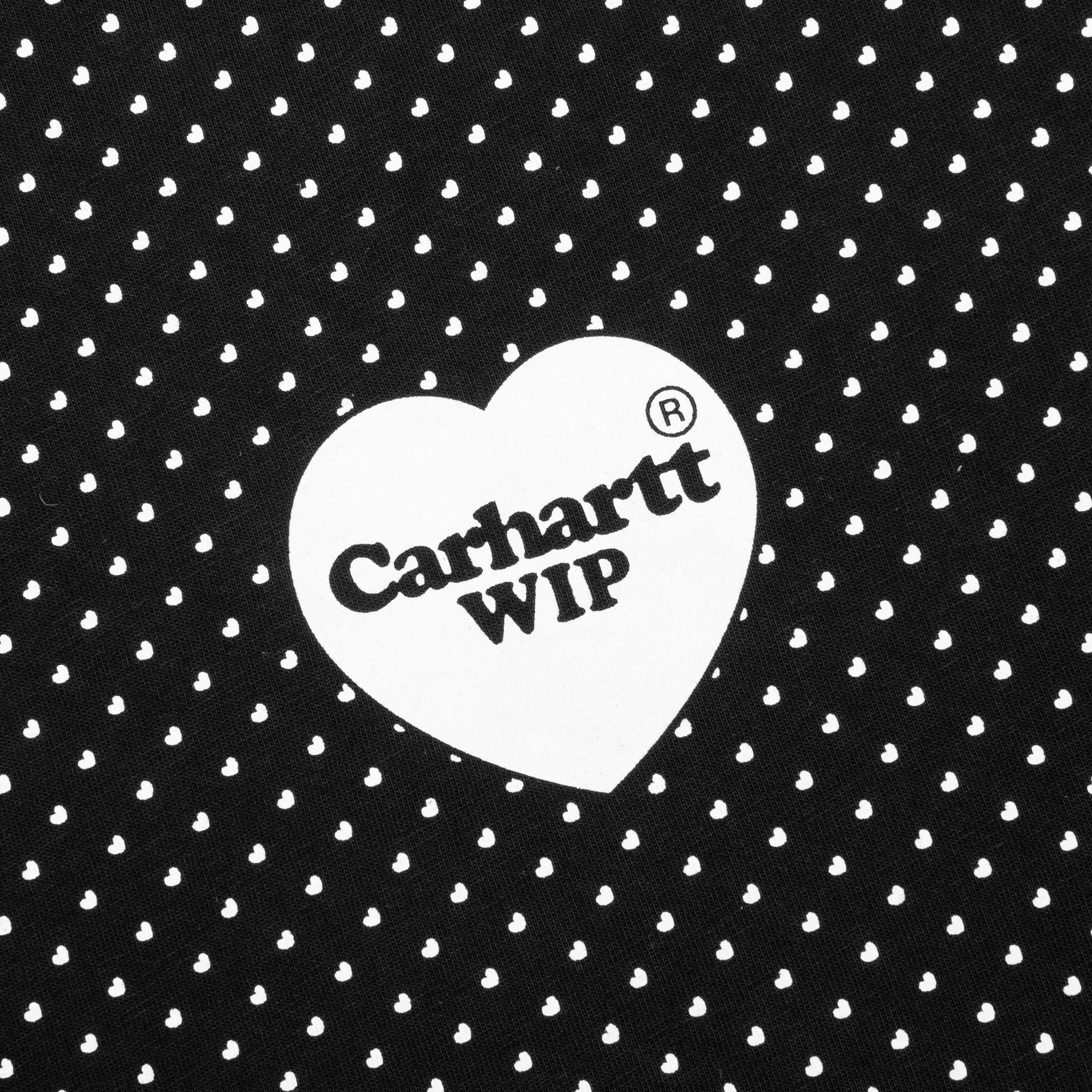 S/S Heart Bandana T-Shirt - Black/White Stone Washed - Image 3