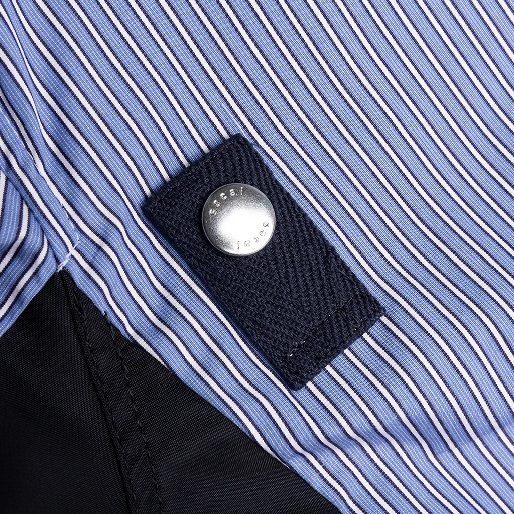 Cotton Poplin Pullover - Blue Stripe - Image 4