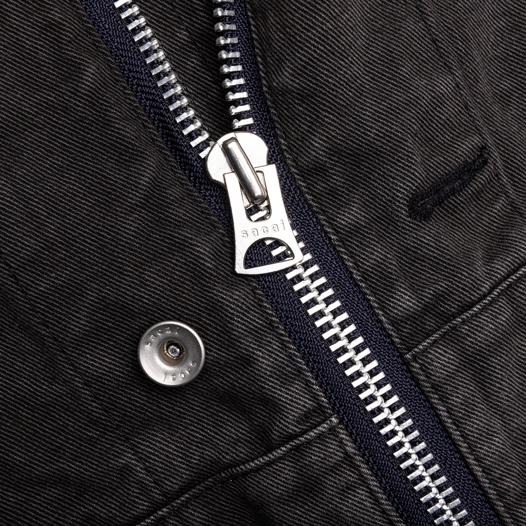 Denim Hoodie - Gray - Image 3