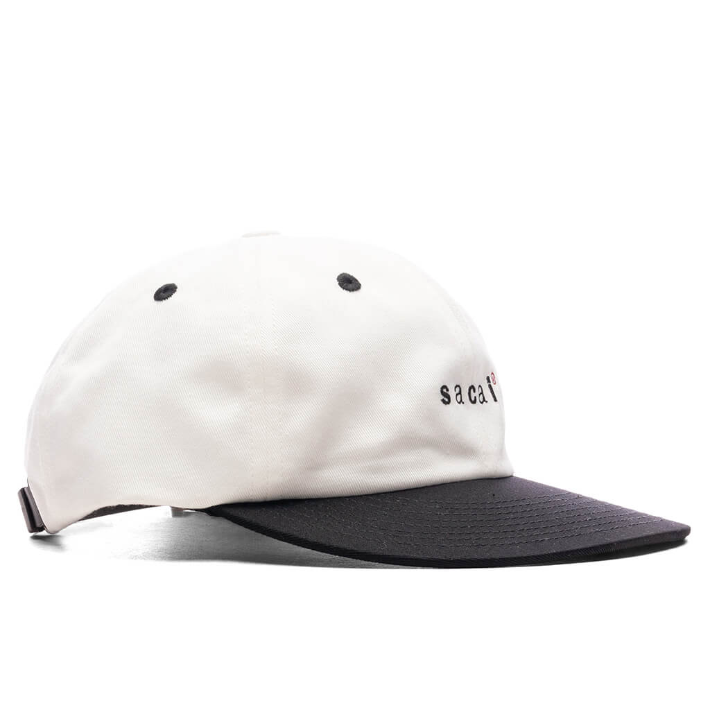 WTAPS Cotton Twill Cap - White/Black - Image 3