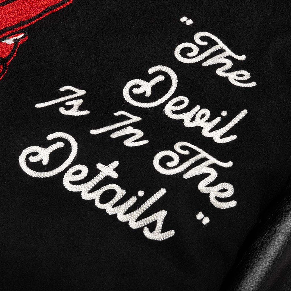 Saint Michael Devil Varsity Jacket - Black - Image 3