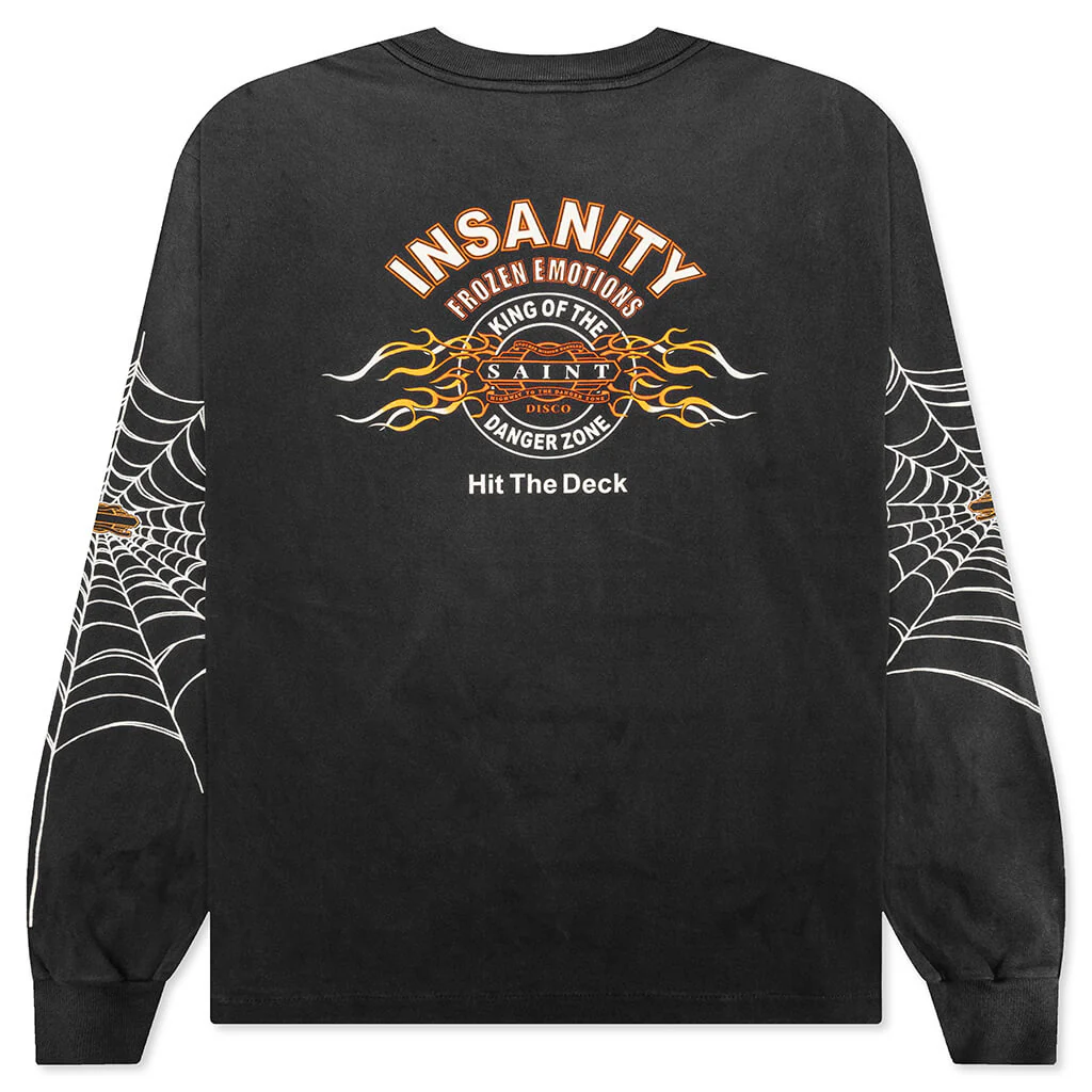 Saint Michael X Teflon Disco Mx6 Saint Disco Insanity L/S Tee - Black - Image 2