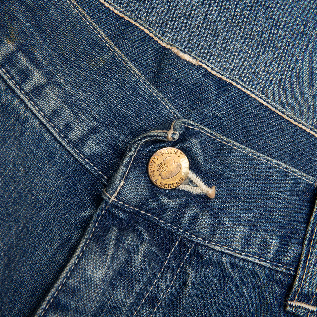Double Knee Shorts - Blue - Image 3